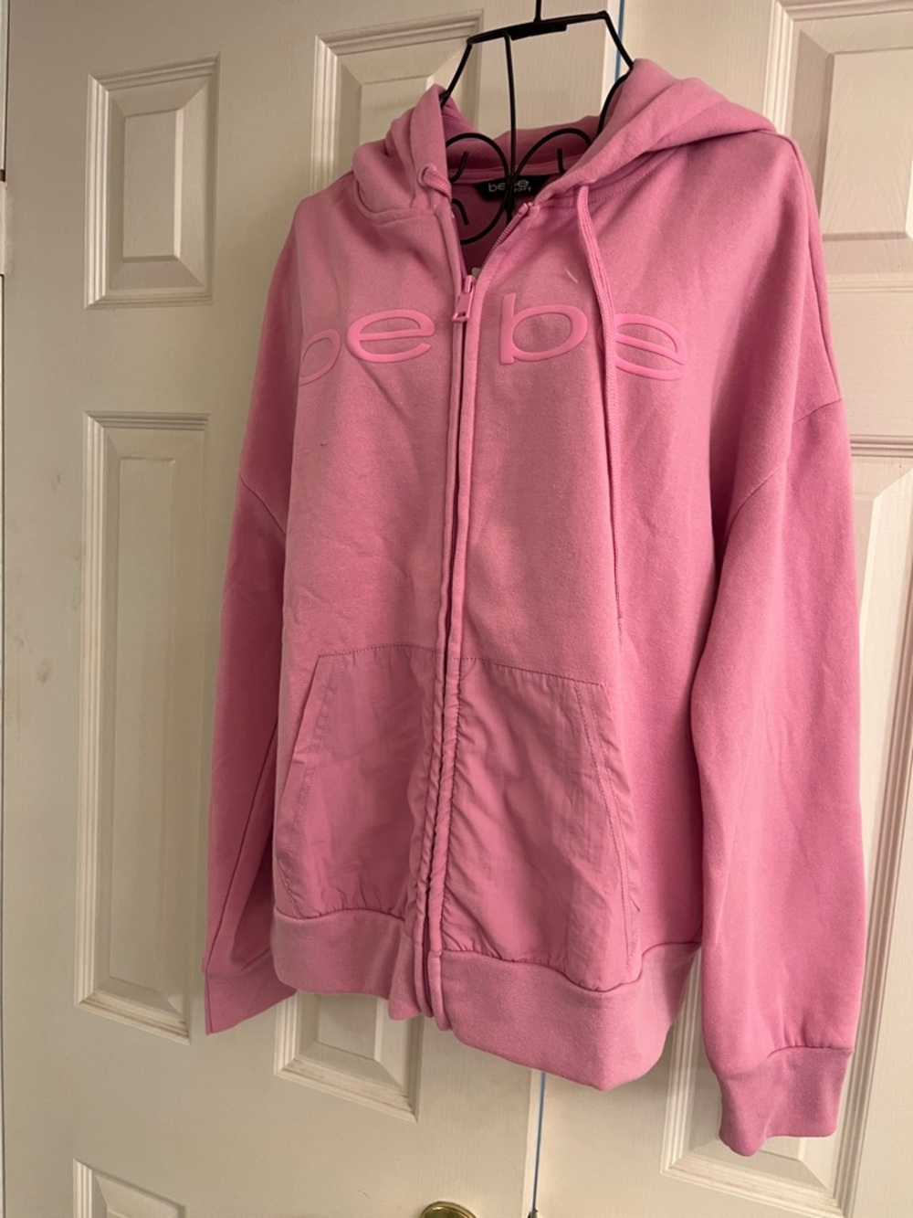 Pink BEBe Hoodie medium lined with pockets